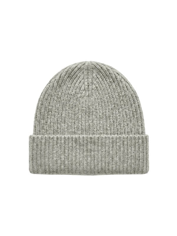 Rippstrick-Kaschmirmütze · Light Grey