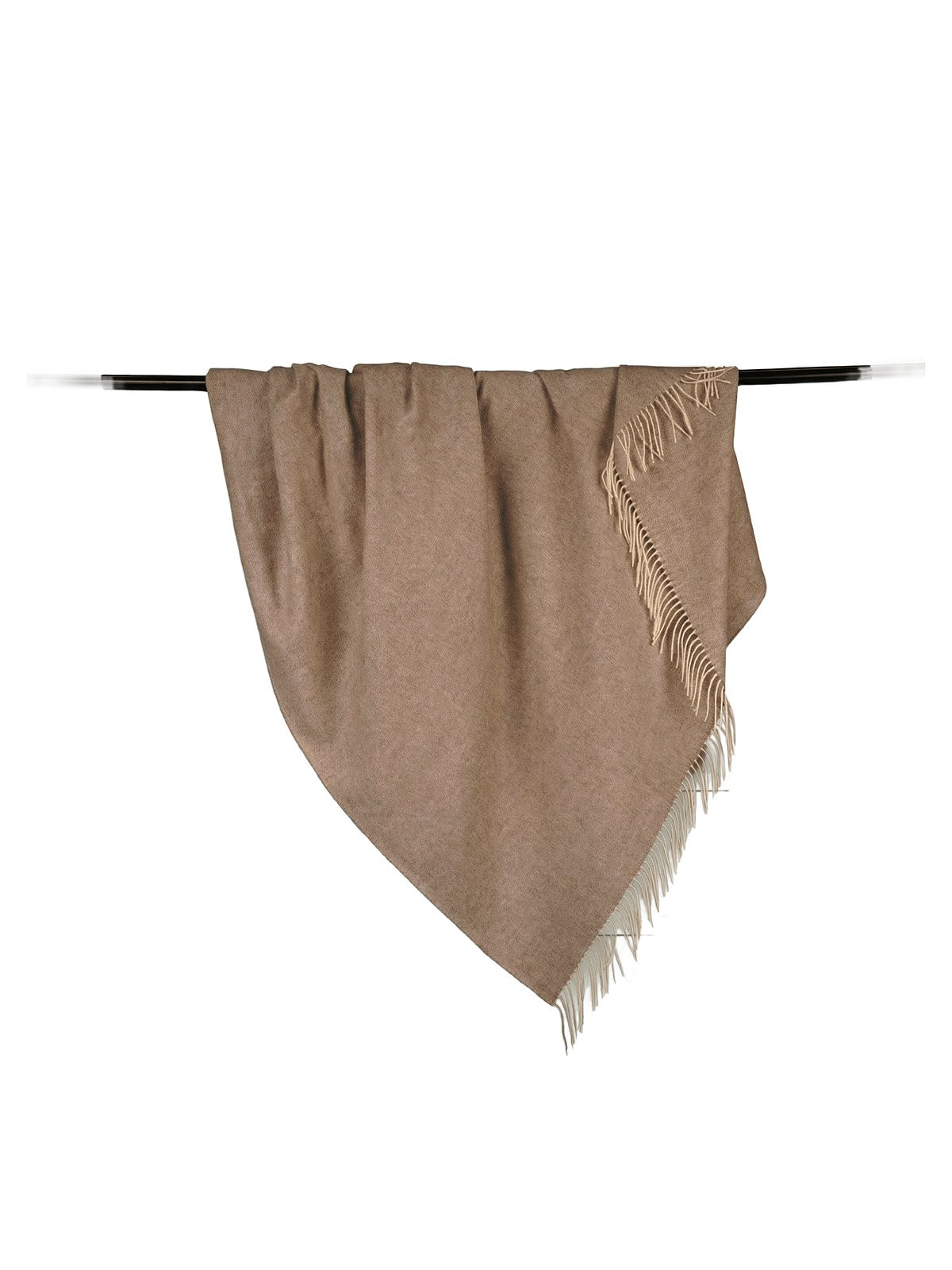 Sheep Wool Throw Blanket · Sand — flat