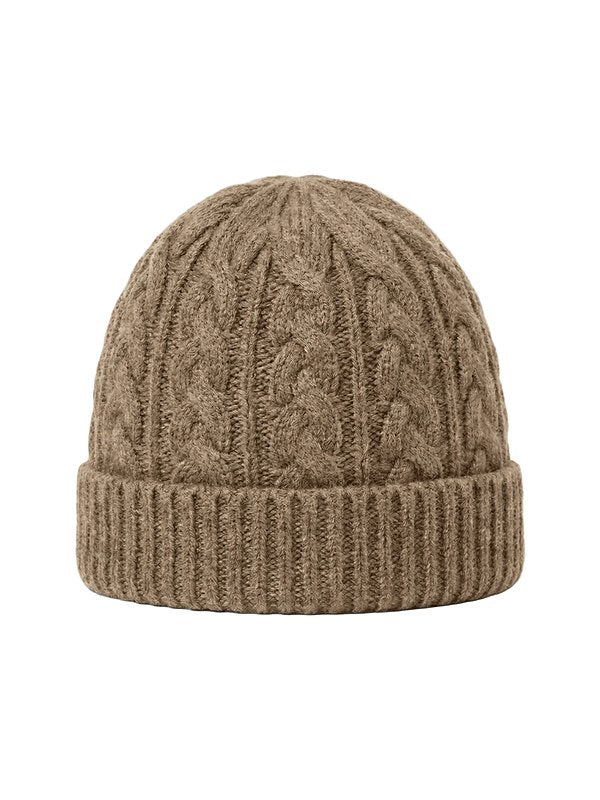 Gorro Victoria de cachemira de punto · Brown