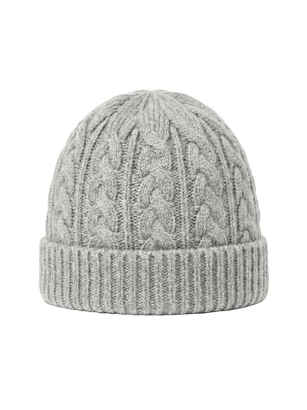 Victoria Kaschmir-Strickmütze · Light Grey